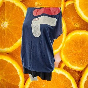 FILA Blue Tee with Large F with Red and White XXL